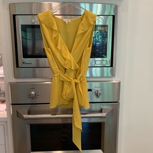 Max Studio Yellow Tie Top